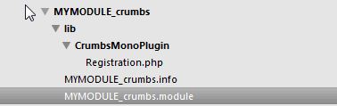 Structure du module custom MYMODULE_crumbs