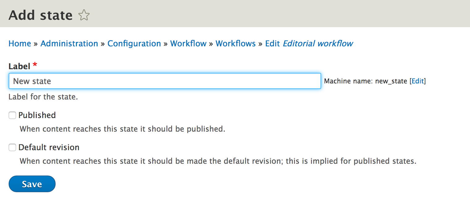 Créer un état de workflow