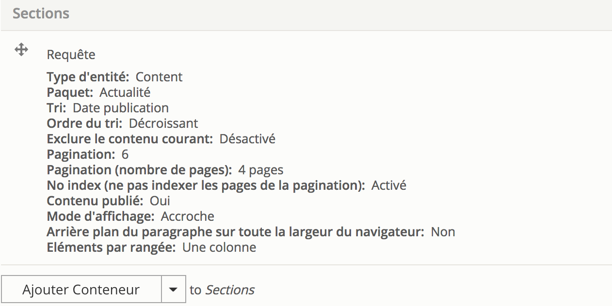 Exemple d'un paragraphe requête