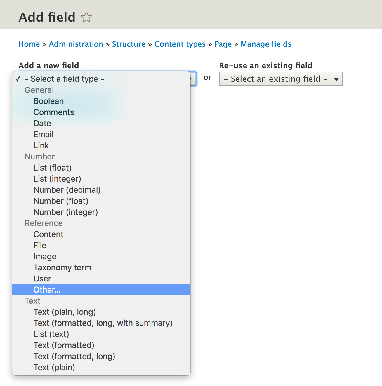 Step1 : add reference field other