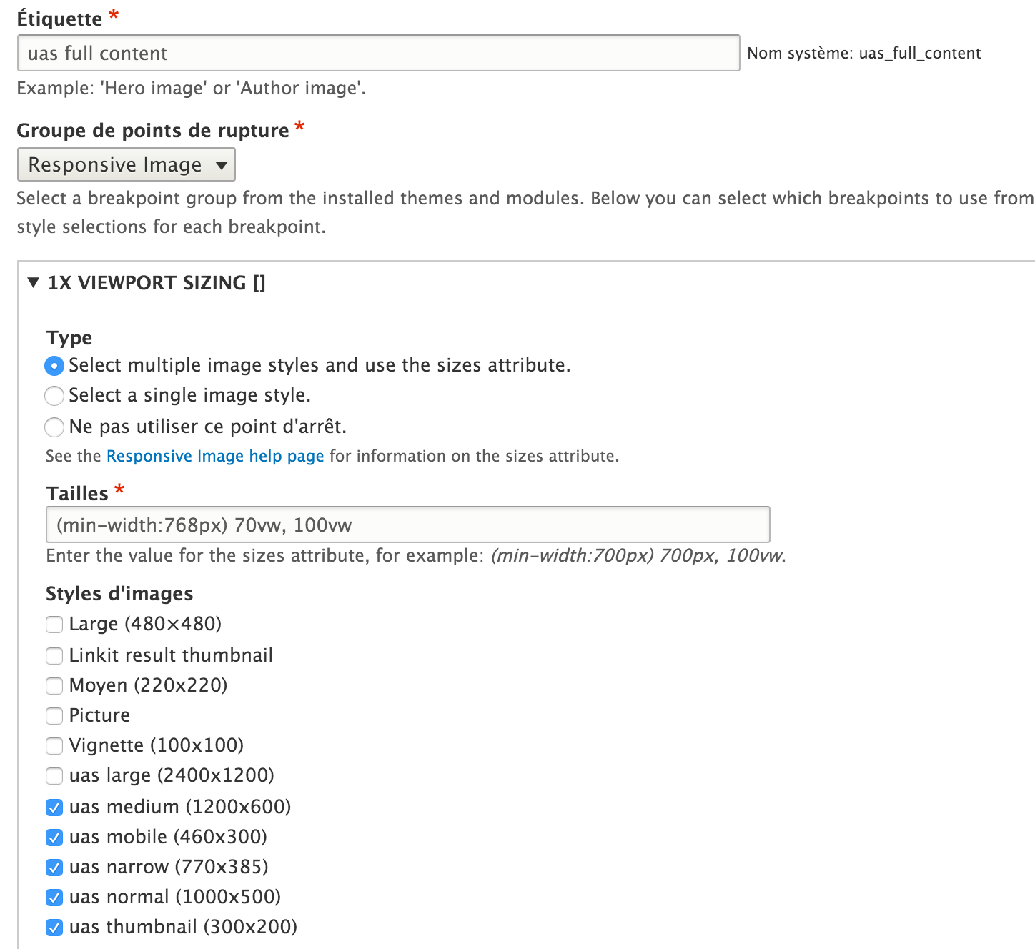 Style d'image adaptatif sur un contenu