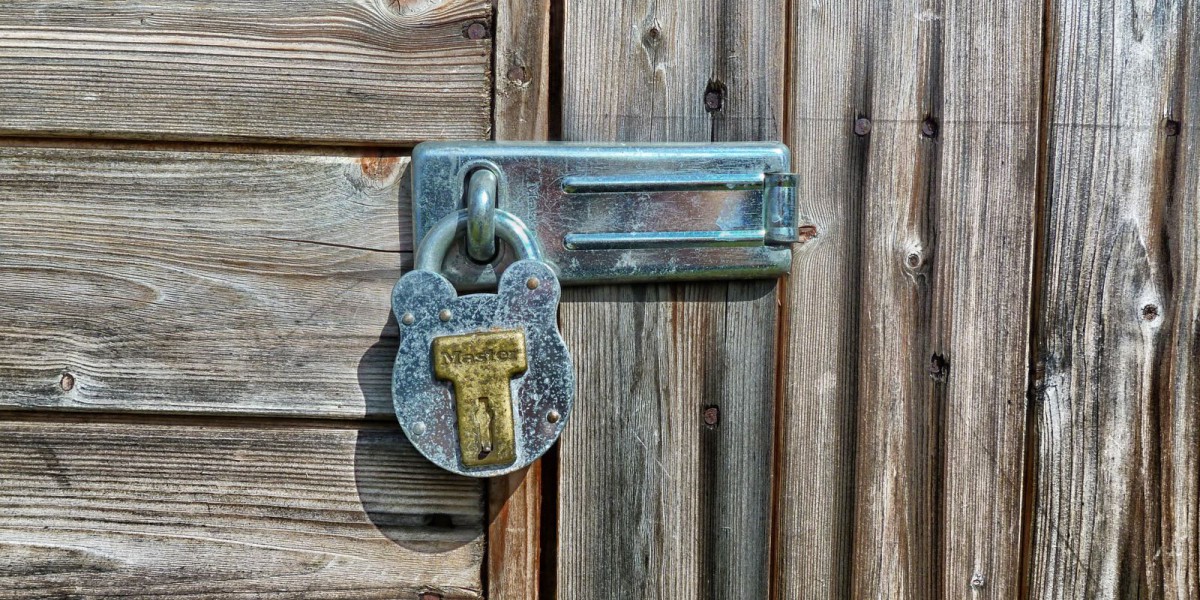 A lock on a door